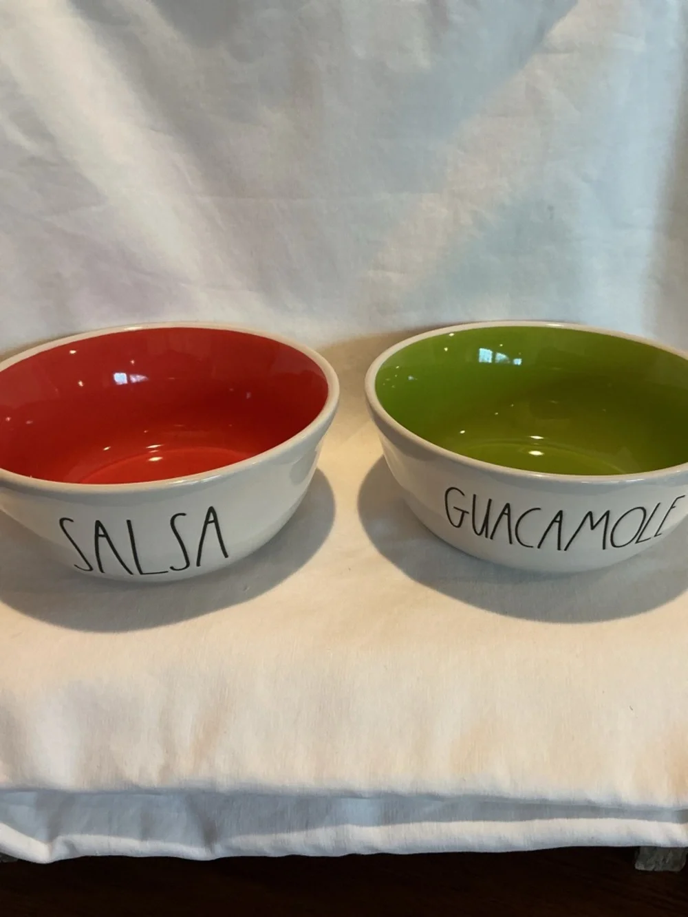 Rae Dunn SALSA & GUACAMOLE Condiment Bowl Set